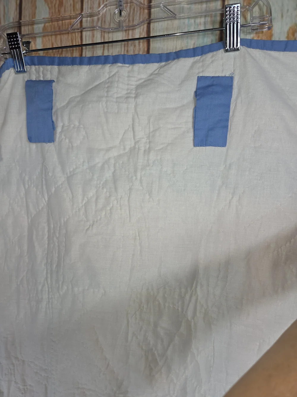 1980's Britannica Home Fashions Pink and Blue Window Panel. Sunbonnet Sue